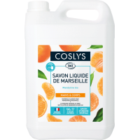 Savon liquide de Marseille mandarine 5L Coslys